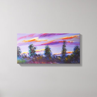 Toile Dessin paysager avec acrylique