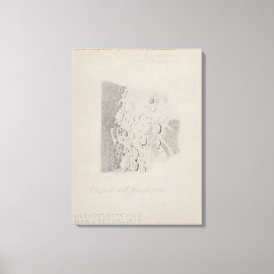 Toile Dessin pour la carte de la lune, 1794 (crayon sur 