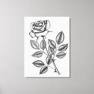 Toile dessin rose 2