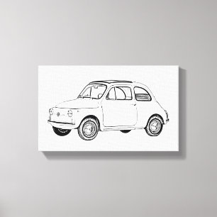Toile Dessin Topolino 500 noir et blanc
