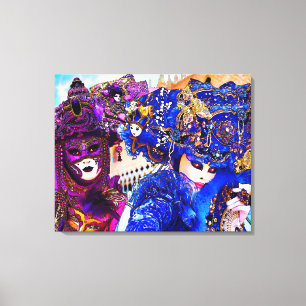 Toile Dessin traditionnel coloré de masques de carnaval