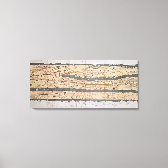 Toile Détail de la table Peutinger (Recto)