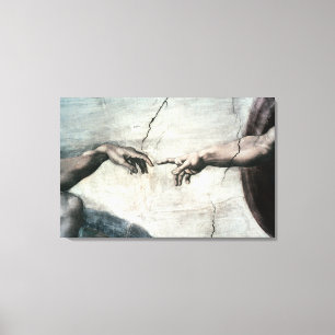 Toile Détail des mains de<Creation of Adam>par Michela