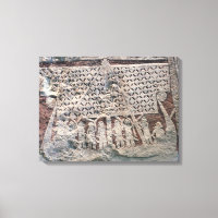 Détail d'une pierre représentant un Viking