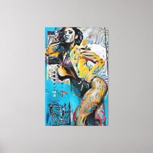 Toile 'Déterminé' Abstraite femme Silhouette Wall Art