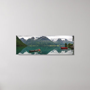 Toile Deux barques à bascule avec réflexion dans une toi