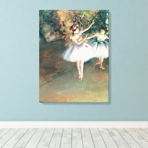 Toile Deux danseuses sur une scène par Edgar Degas, Art 