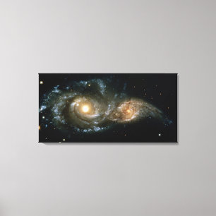 Toile Deux galaxies en spirale