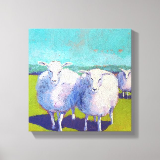 Toile Deux Moutons Dans Le Champ 2 (Recto)