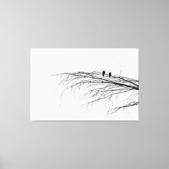 Toile Deux Oiseaux Sur Un Arbre (Recto)