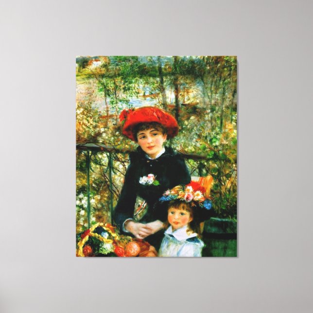 Toile Deux Soeurs en terrasse par Renoir (Recto)