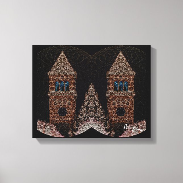 Toile Deux tours par Rofey (Recto)
