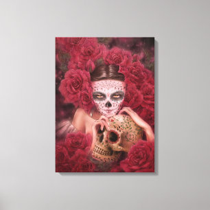 Toile Dia de los Muertos Dark Art Canvas Imprimer