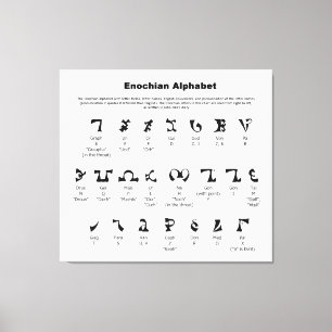 Toile Diagramme d'alphabet d'Enochian