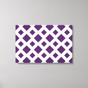 Toile Diamants violets sur blanc