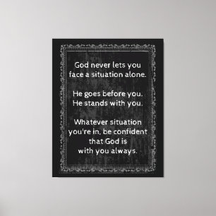 Toile Dieu est toujours avec vous jamais seul