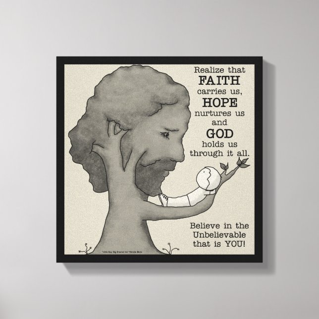 Toile Dieu nous tient (Recto)