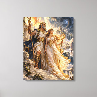 Toile Dieux au-dessus du Temple Orageux – Mythologie Gre