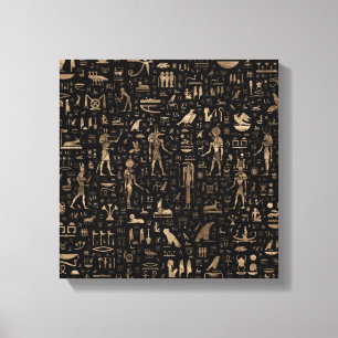 Toile Dieux et hiéroglyphes égyptiens anciens