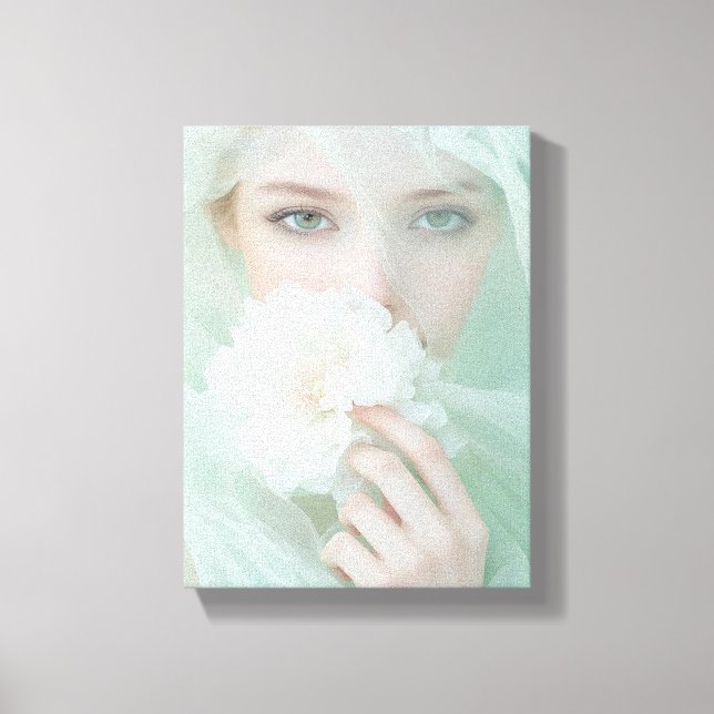 Toile Digital Face Art - Portrait Abstrait futuriste (Recto)