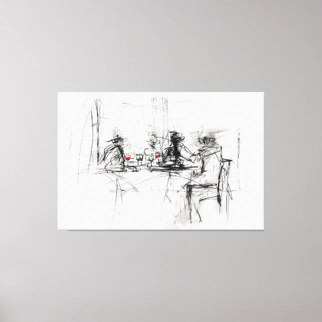 Toile Dîner Abstrait - (Recto)