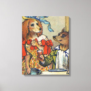 Toile Dîner de chien victorien Dress Doggy