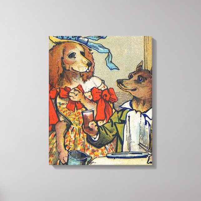 Toile Dîner de chien victorien Dress Doggy (Recto)