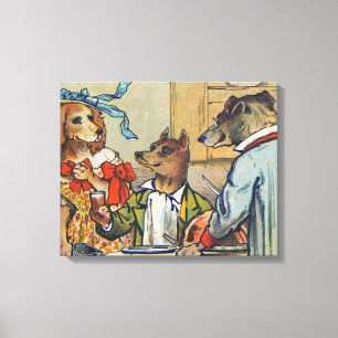 Toile Dîner de chien victorien Dress Doggy