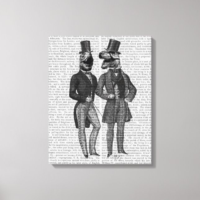 Toile Dinosaures Hommes Sortent La Nuit (Recto)
