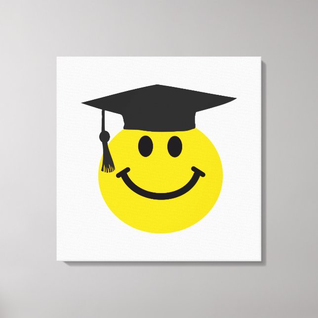 Toile Diplômé face avec casquette de diplôme (Recto)
