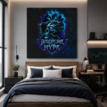 Discipline sur Hype Blue Grunge Bitcoin