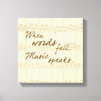 Toile Discours de musique