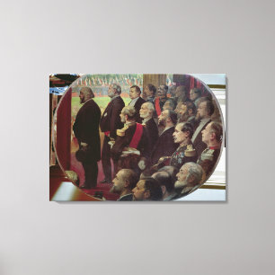 Toile Distribution des drapeaux, le 14 juillet 1880