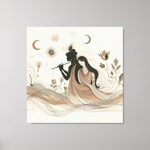 Toile Divine Radha Krishna Canvas Art