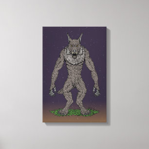 Toile Dogman Cryptid ou Werewolf