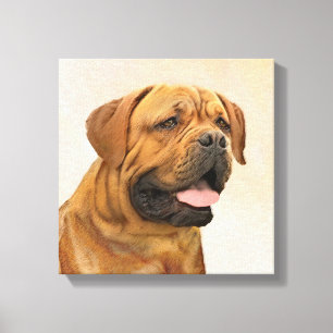 Toile Dogue de Bordeaux Peinture - Cute Original Chien A