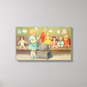 Toile Dolly Lave fille Vintage Jouer Poupées mignonne