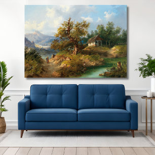 Toile Dominik Schufried Un paysage montagneux avec...