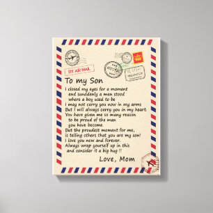 Toile Don Son   Lettre À Mon Fils Amour De Maman
