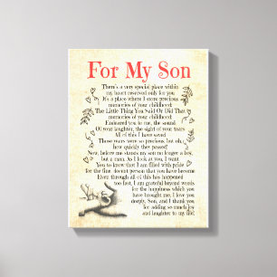 Toile Don Son   Pour Mon Fils Merci D'Avoir Ajouté Tant 