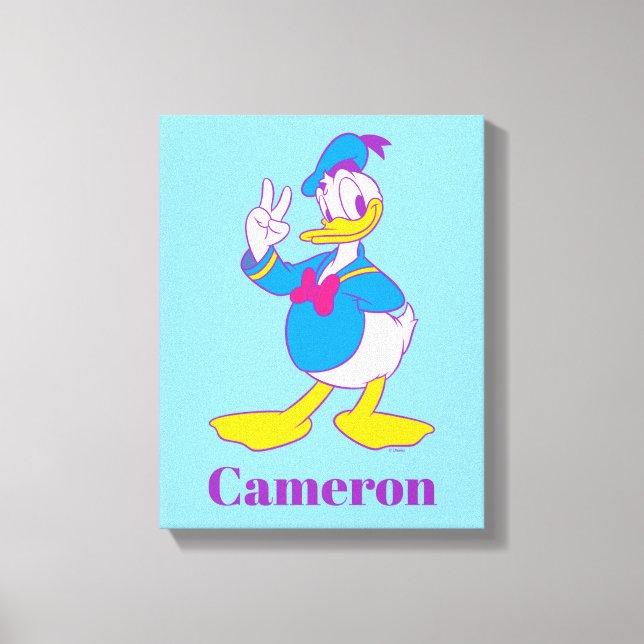 Toile Donald Duck Peace Sign (Recto)
