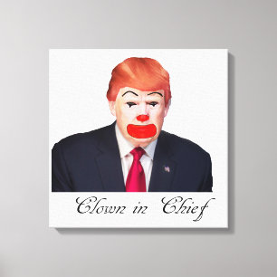 Toile Donald Trump - clown dans le chef