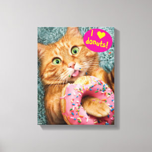 Toile Donut mangeur de chats