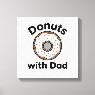 Toile Donuts avec Papa Design de Chemise de Donut Vintag