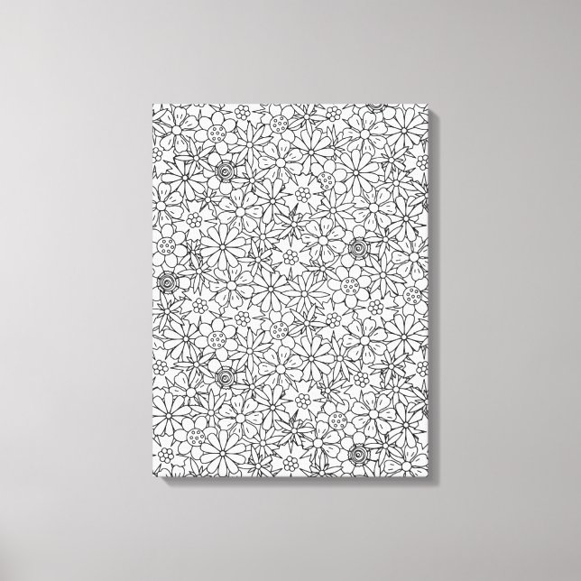 Toile Doodle floral 6 (Recto)