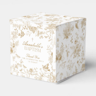 Toile D'Or De Jouy Floral Baptism Ballotins