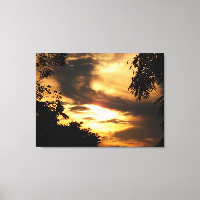Toile dorée enveloppée au lever du soleil (Recto)