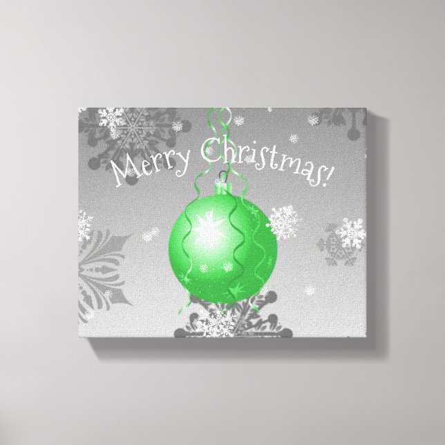 Toile d'ornement de Noël fantaisie verte (Recto)
