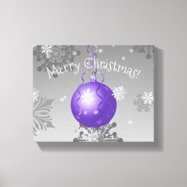 Toile d'ornement de Noël mauve fantaisie (Recto)