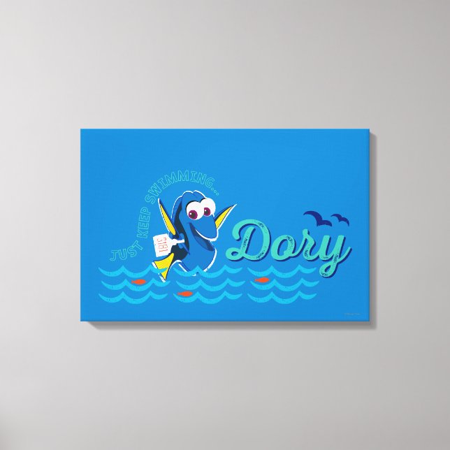 Toile Dory | Continuer la natation (Recto)